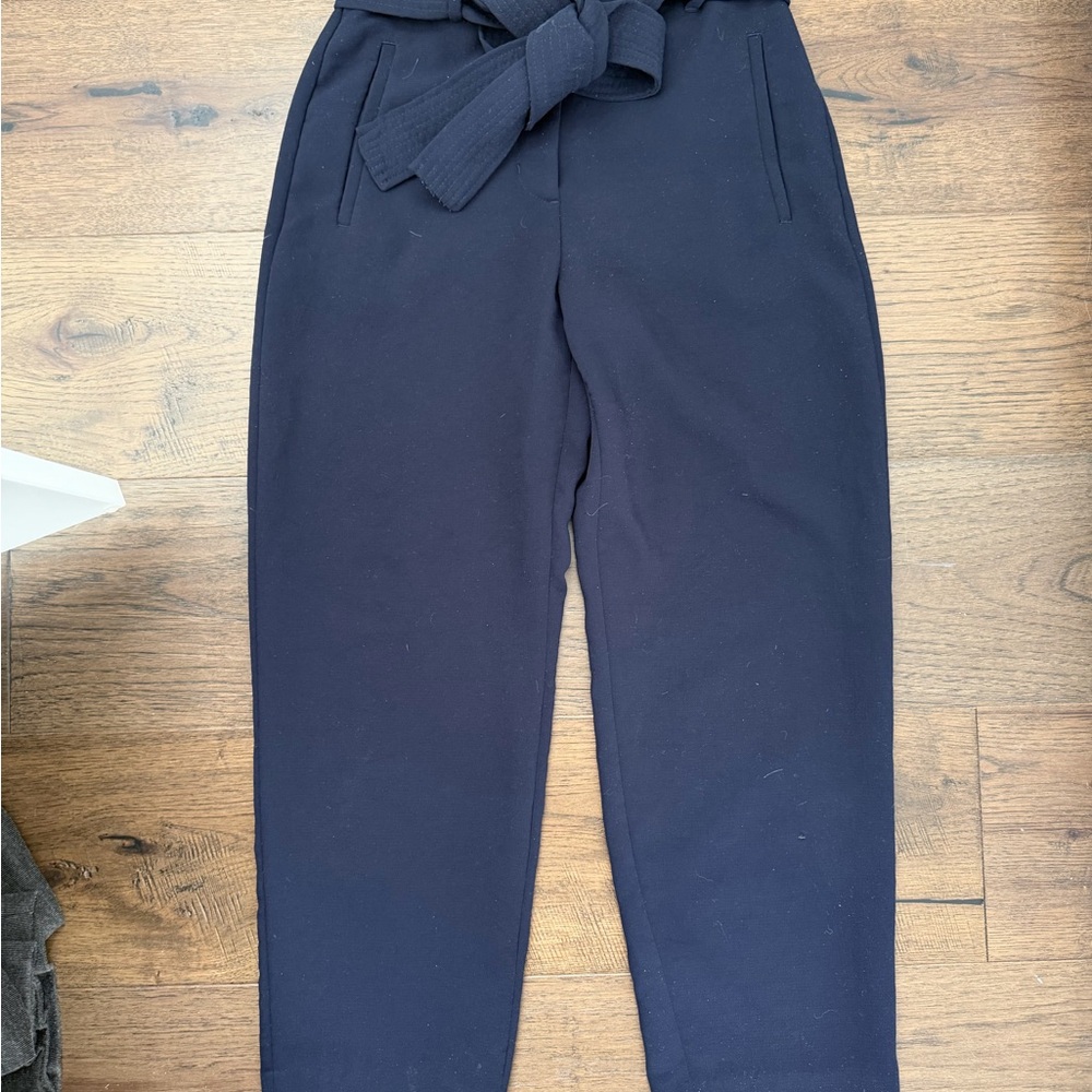 Elegant Navy Wilfred Tie-Waist Women's Pants